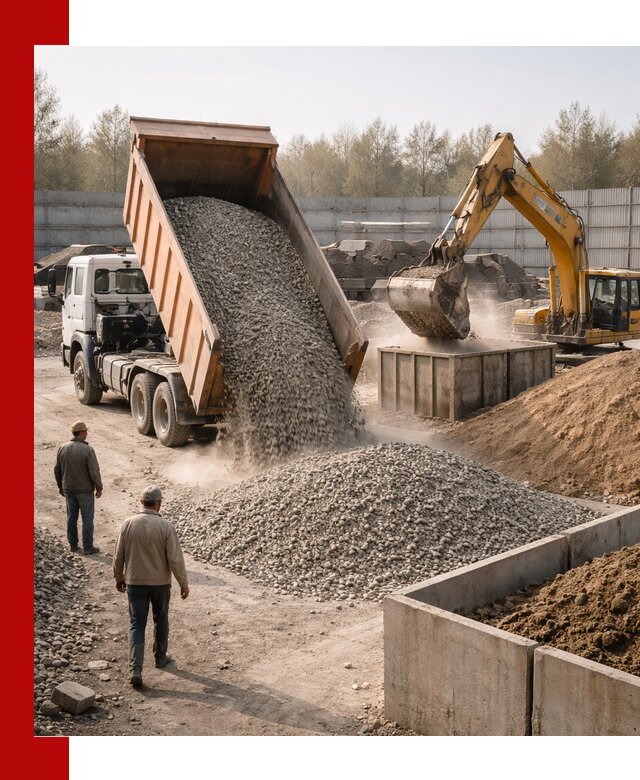 Доставка нерудных материалов с погрузкой и разгрузкой в Изобильном