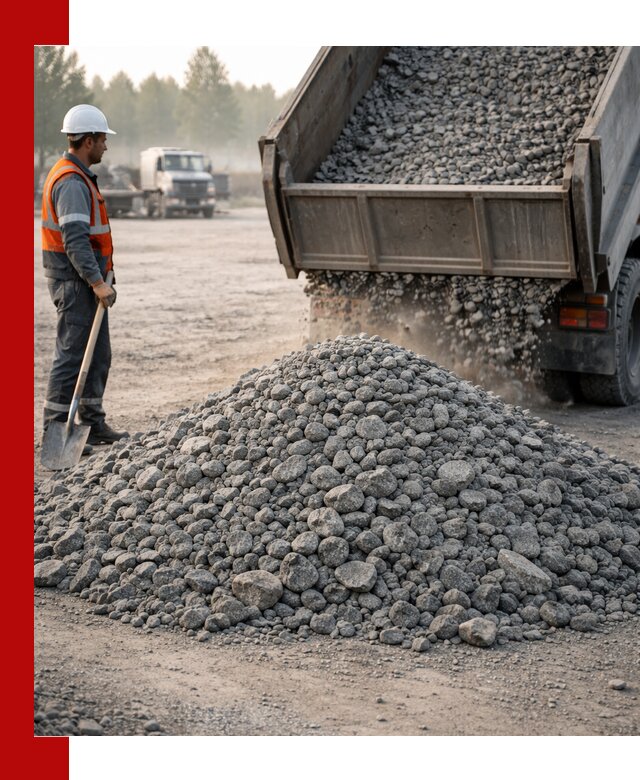 Гранитный щебень фракции 100–201 для строительства в Изобильном