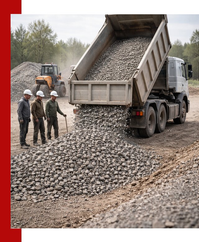 Доставка гравийного щебня фракции 70-120 в Изобильном