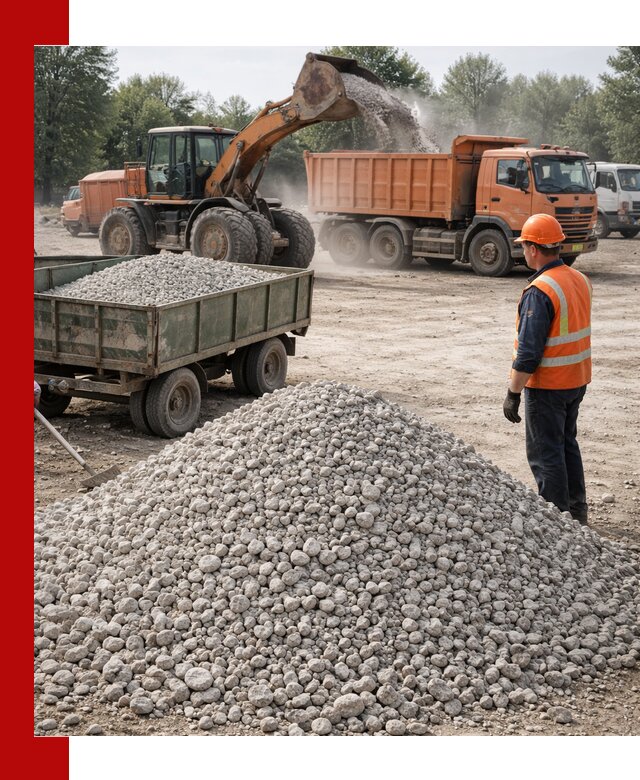 Доставка известнякового щебня фракция 20–40 в Изобильном