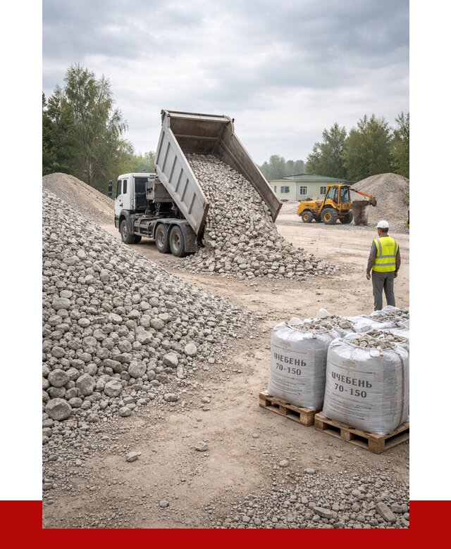 Известняковый щебень фракция 70-150 в Изобильном от 1299 р. | ПРОНЕРУДЗбл