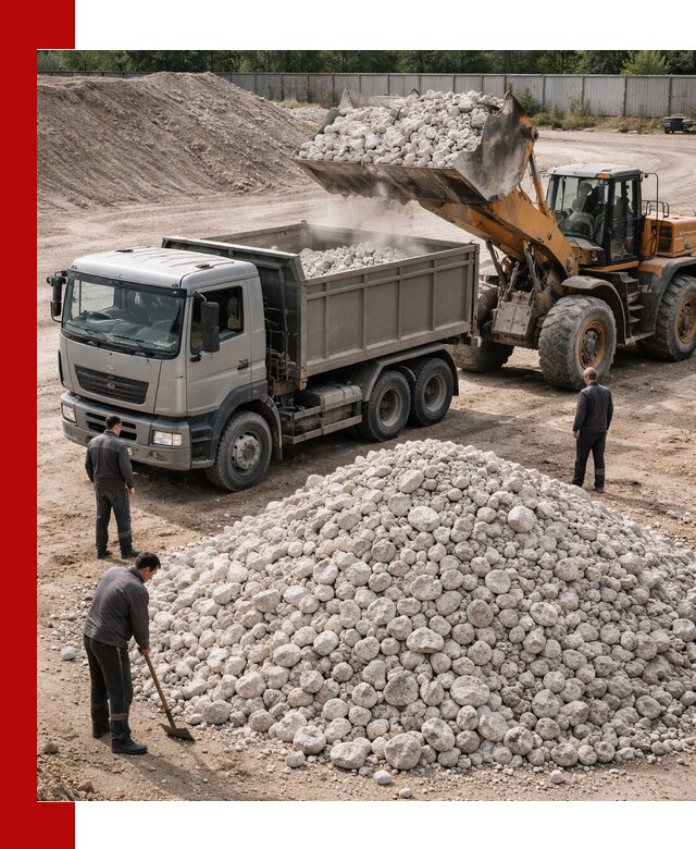 Известняковый щебень фракция 70–150 с доставкой в Изобильном