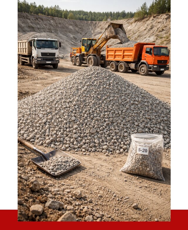 Доломитовый щебень фр. 5-20 в Изобильном от 4363 р. | ПРОНЕРУДЗбл