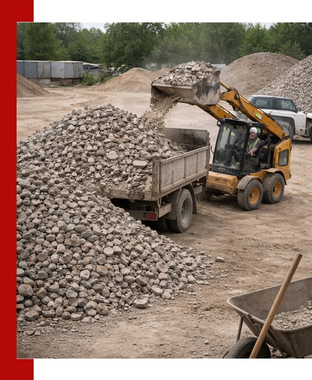 Доставка вторичного щебня в Изобильном для строительных работ