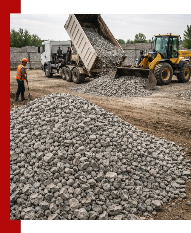 Доставка бетонного щебня фракции 40-70 в Изобильном