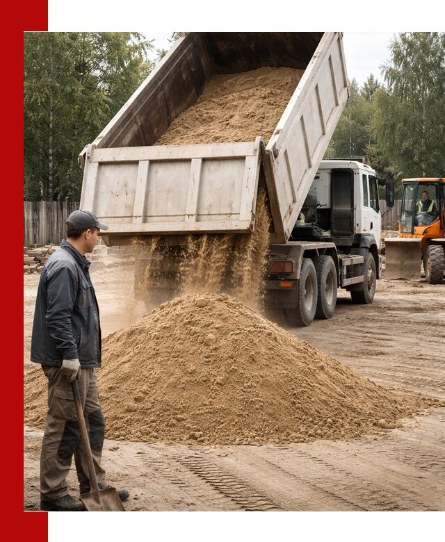 Доставка и продажа песка с разгрузкой в Изобильном