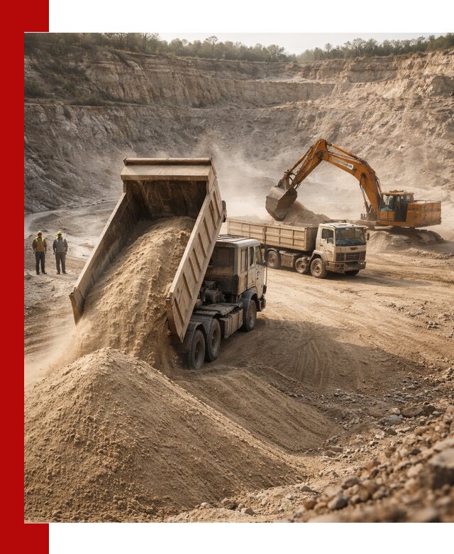 Карьерный песок навалом с доставкой в Изобильном