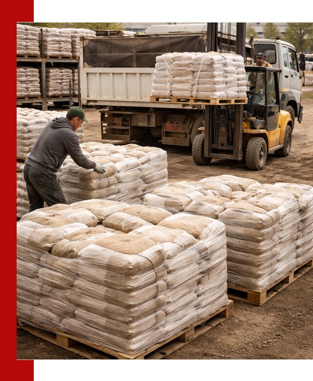 Карьерный песок в мешках с доставкой в Изобильном