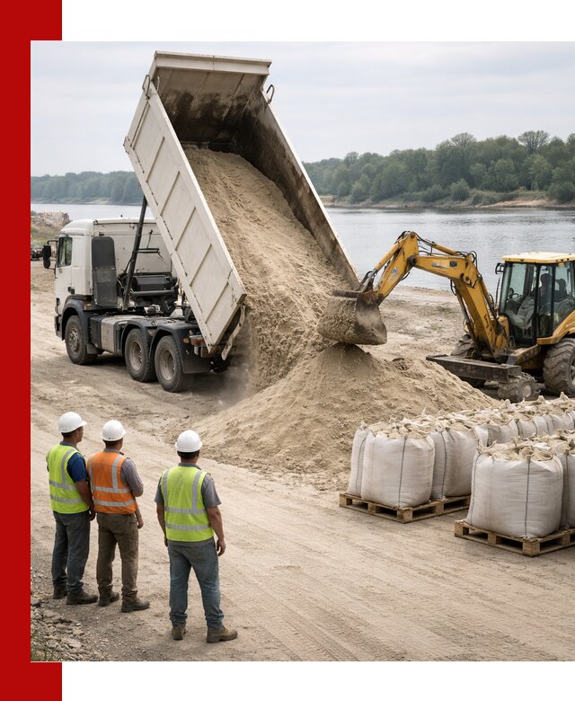 Доставка речного песка в Изобильном самосвалами и погрузкой
