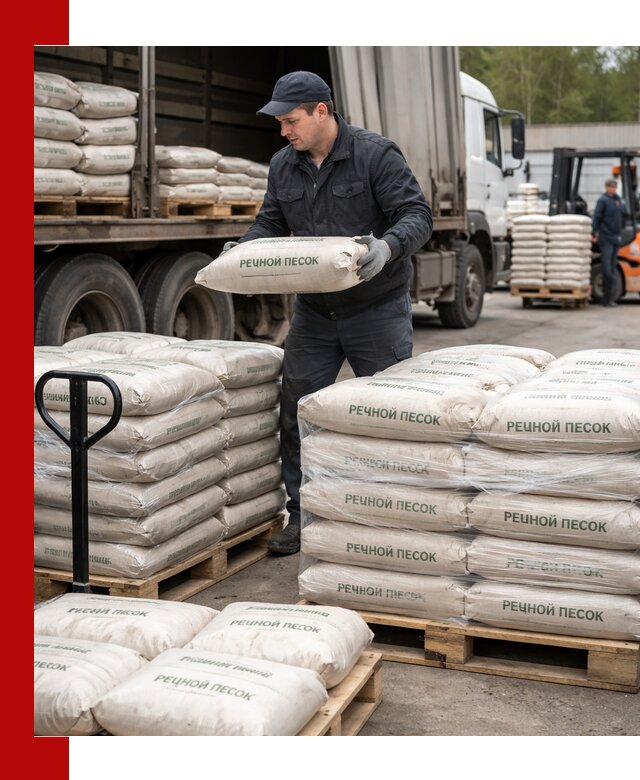 Речной песок в мешках с доставкой в Изобильном