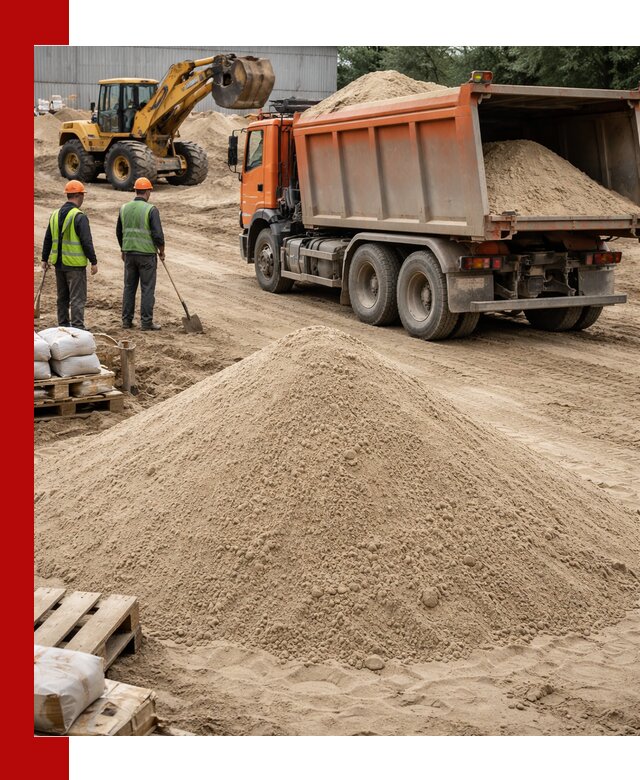Доставка и продажа мытого речного песка в Изобильном