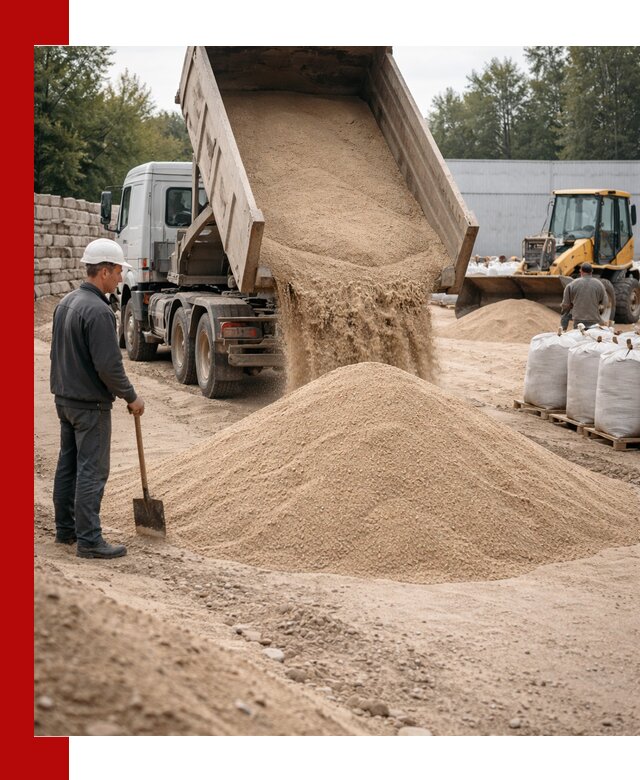 Кварцевый песок фракция 0–3 мм с доставкой в Изобильном