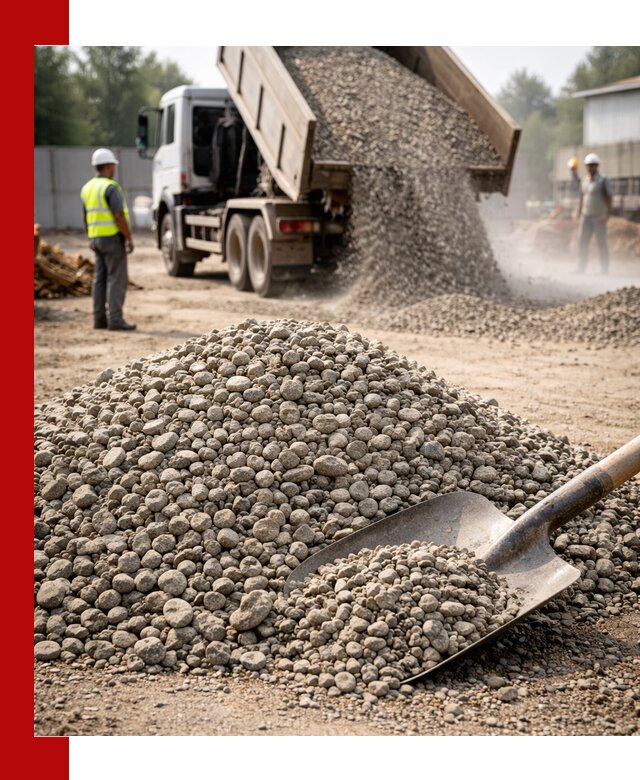 Доставка гравия фракции 20-40 в Изобильном с самосвалами