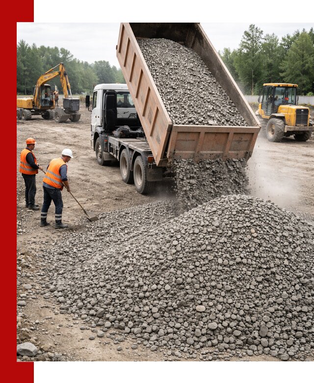 Доставка гравия фракции 40-70 в Изобильном оптом и в розницу