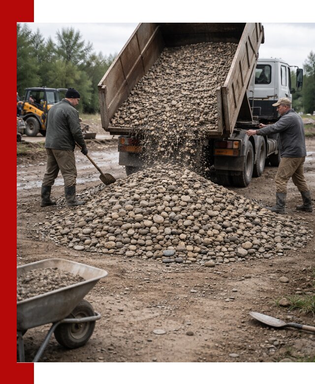Доставка гальки речной оптом и в розницу в Изобильном