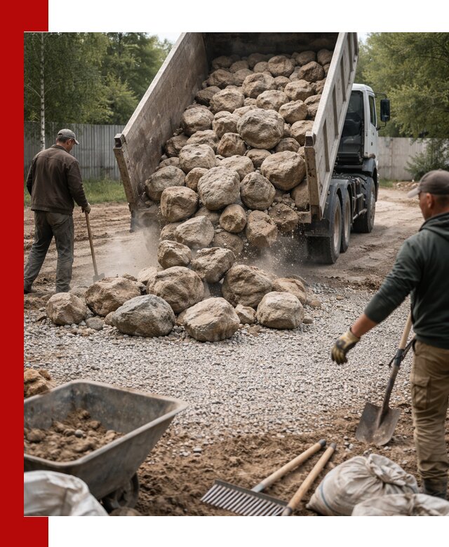 Доставка и укладка булыжника в Изобильном