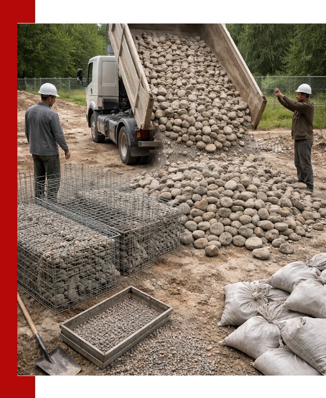 Камень для габионов фракция 70–151 в Изобильном