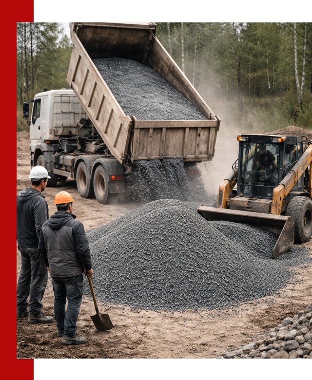 Гранитный отсев 0-5 с доставкой и разгрузкой в Изобильном