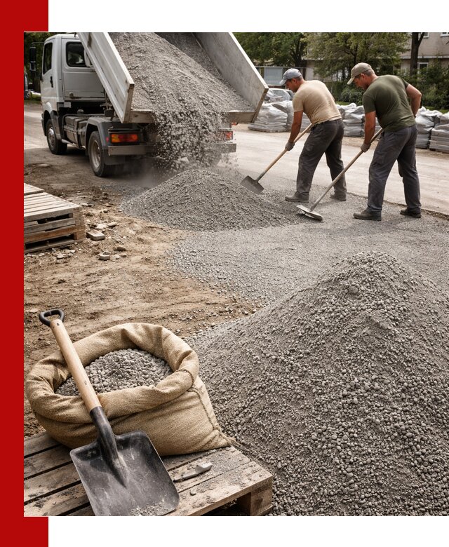 Отсев для тротуарной плитки в Изобильном — доставка и укладка