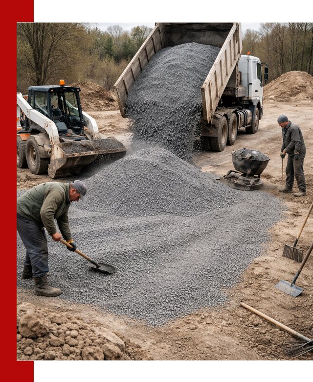 Отсев для подсыпки в Изобильном — доставка и подсыпка на участок