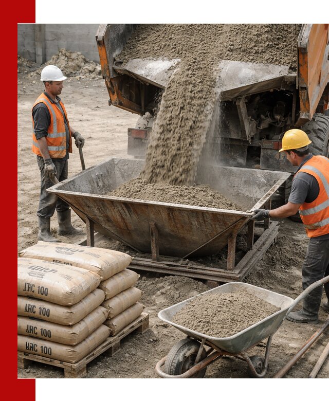 Доставка цементно-песчаной смеси М100 в Изобильном