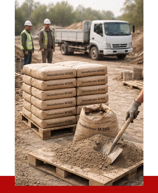 Пескобетон М300 в Изобильном с доставкой от 4830 р. за куб | ПРОНЕРУДЗбл