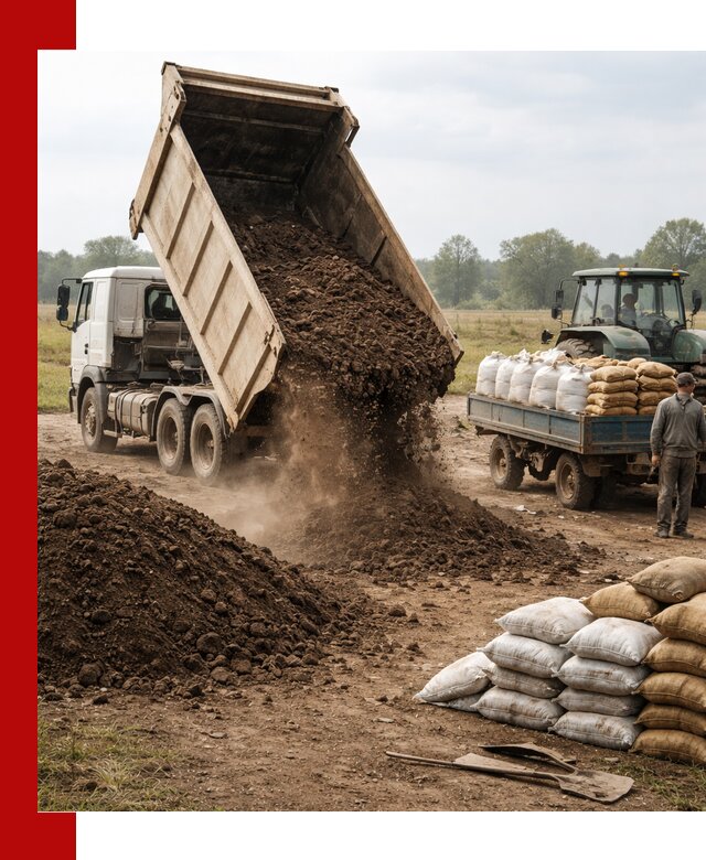 Доставка грунта и удобрений оптом в Изобильном для сельхоз и строительства