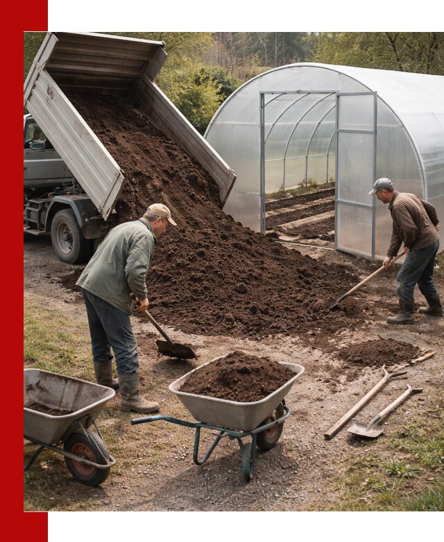 Грунт для теплицы с доставкой в Изобильном — плодородный субстрат под растения