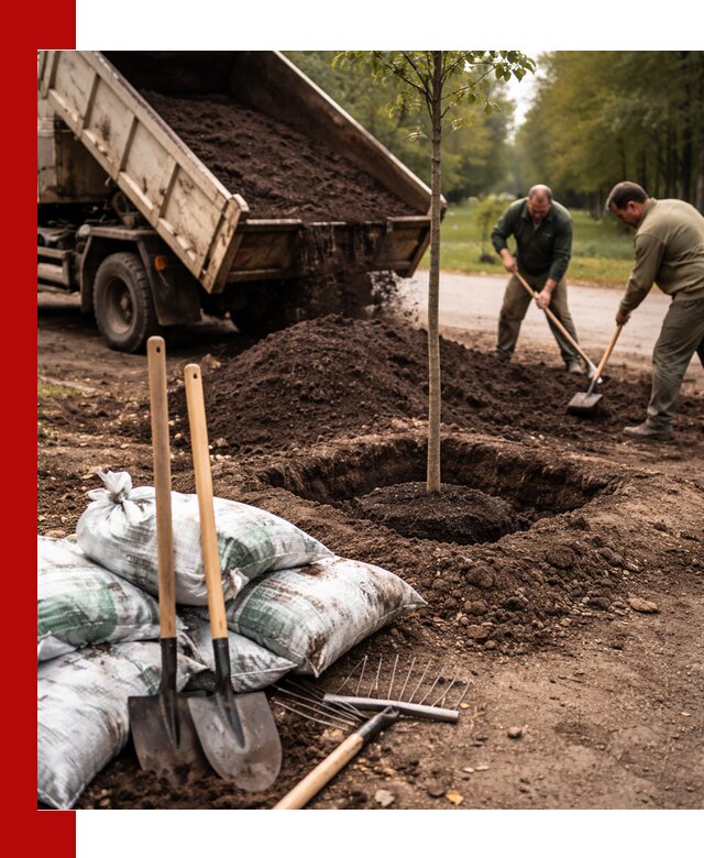 Грунт для посадки деревьев в Изобильном — доставка и подготовка почвы