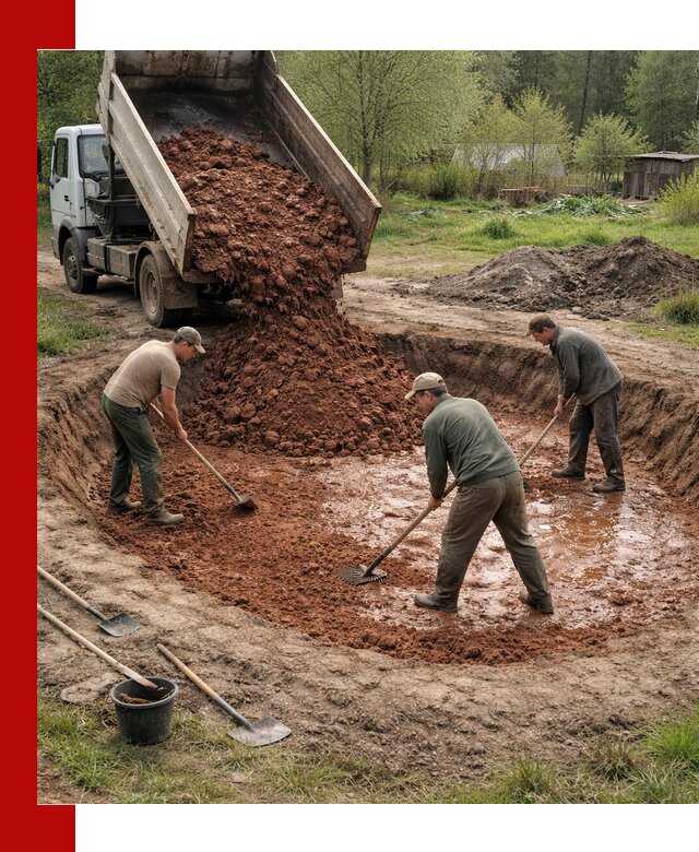 Купить качественную глину для пруда в Изобильном