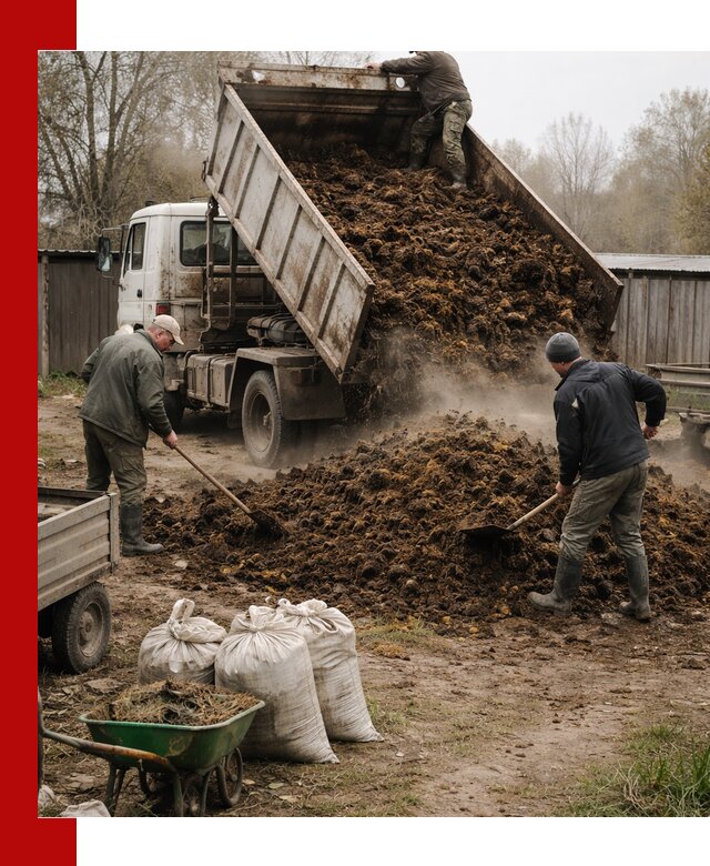Доставка коровьего навоза самосвалом в Изобильном