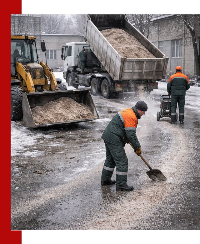 Реагент против гололеда с доставкой и нанесением в Изобильном
