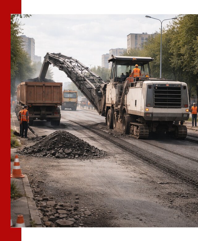 Фрезерованный асфальт в Изобильном — удаление и вывоз старого покрытия
