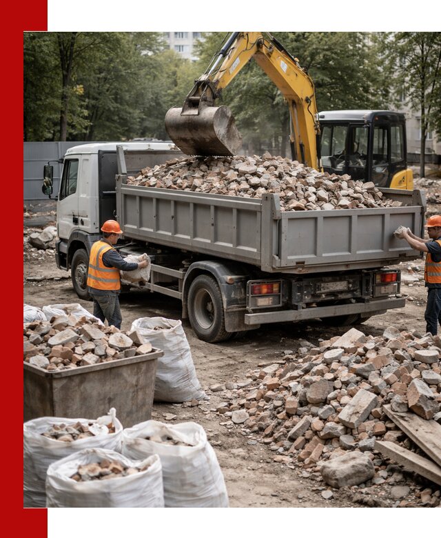 Вывоз строительного мусора в Изобильном с самосвалами и контейнерами